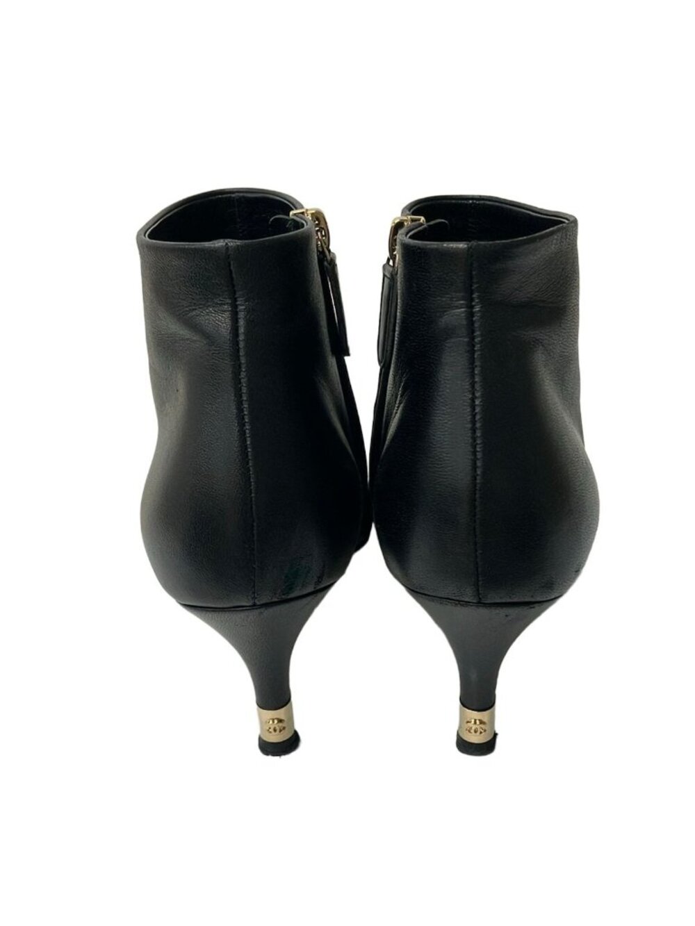 Chanel Short Boots 36.5 C Black Lambskin - Picture 3 of 8